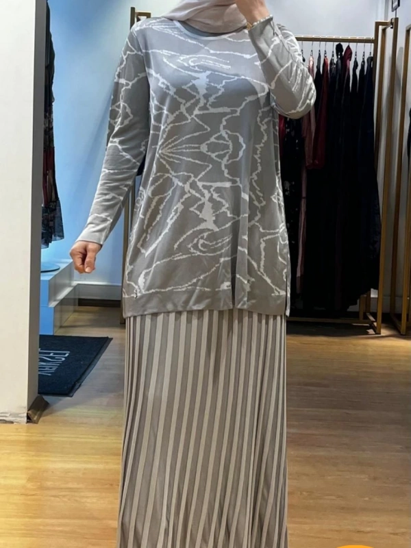 MissDalida Parlak İpten Pilise Etek T24Y-2006