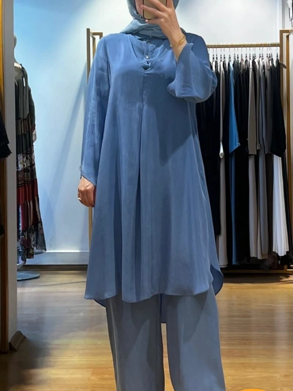 MissDalida Pelerin Kesim Cupra Tunik T24Y-6047