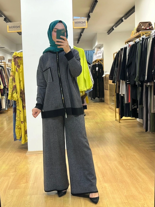 MissDalida Touch Me Doku Desenli Bol Paça Pantolon T25PF-7006