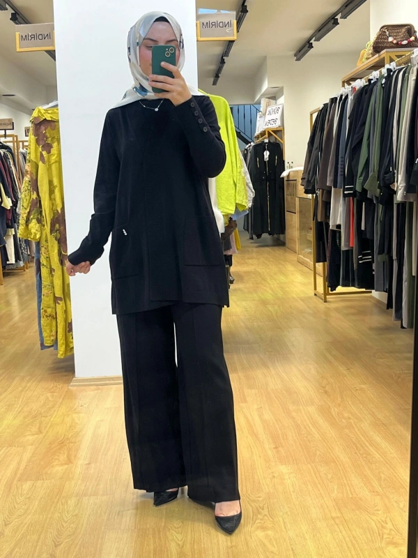 MissDalida Touch Me Düz Renk Triko Hırka T25PF-9201