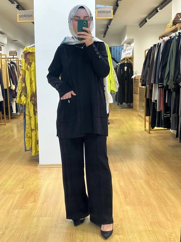 MissDalida Touch Me Düz Renk Triko Hırka T25PF-9201