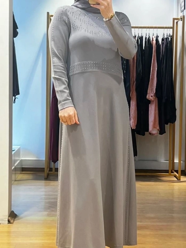 MissDalida Yakası Taşlı Elbise T24Y-4018