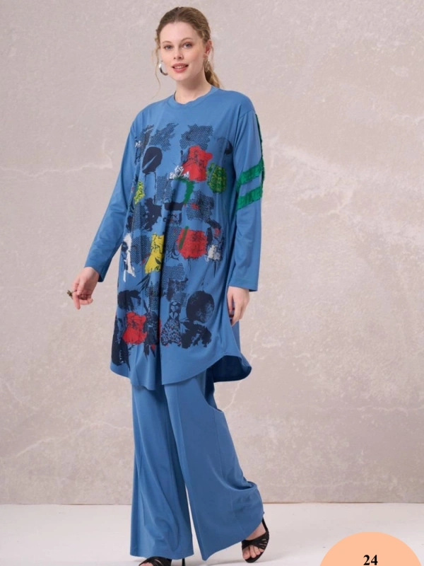 MissWhence Bambu Penye Önü Desenli Tunik 35000