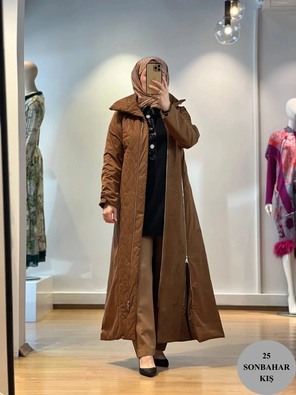 MissWhence Fermuar Detaylı Pardesü 25K-36514