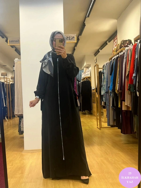 MissWhence Kapşonlu Cupro Ferace 37513