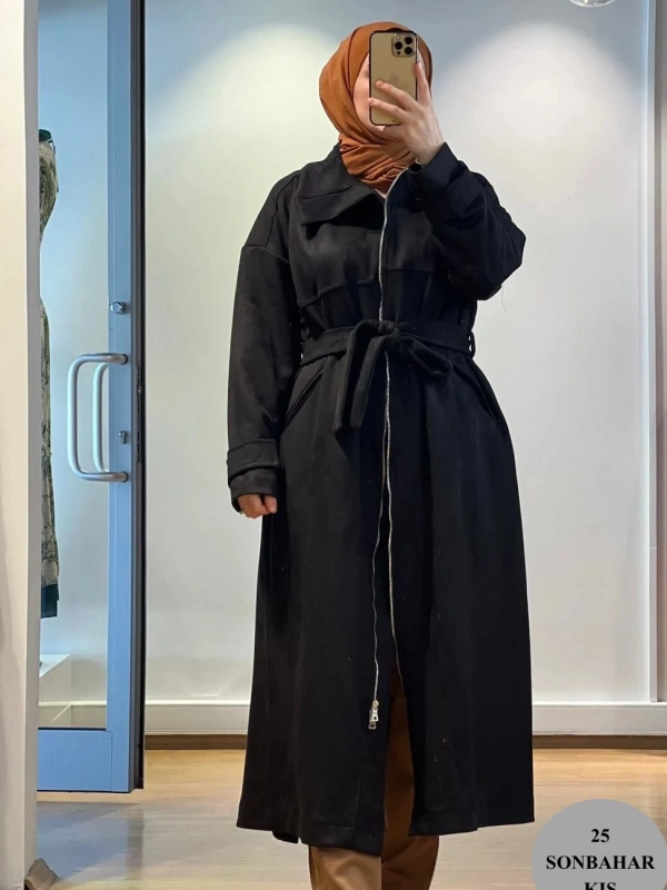 MissWhence Süet Pardesü 25K-36405