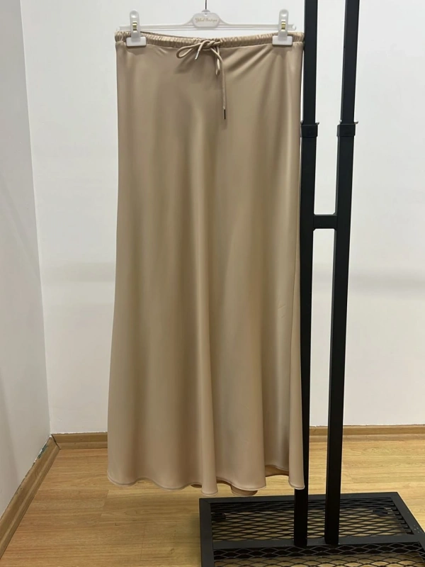 Sentez Luna Saten Volanlı Etek 25Y-SZ-5457