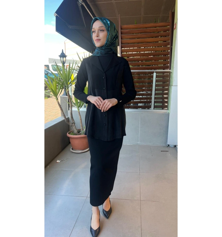 A Kesim Düz Renk Triko Etek T26Y-2006