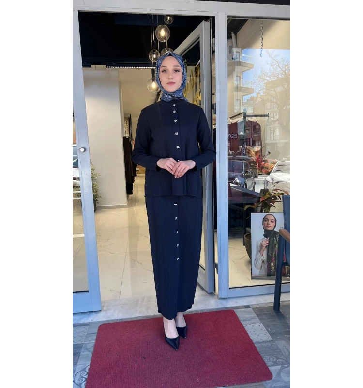 Düğmeli Klasik Triko Ceket T26Y-8209