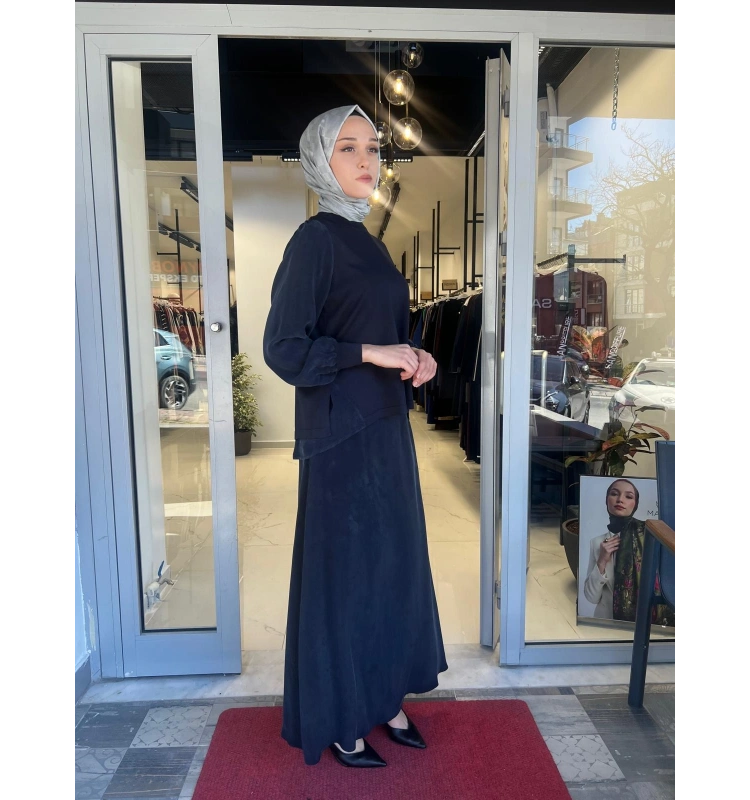 Evaze Kesim Bileği Lastikli Tunik T26Y-6028