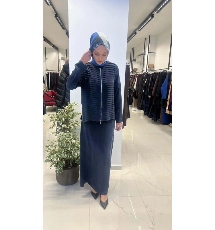 Katlama Detaylı Cupro Etek T26Y-2013