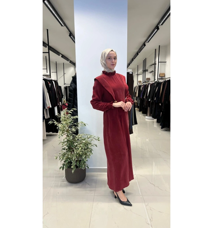 Aksesuar Detaylı Cupro Elbise T26Y-4014