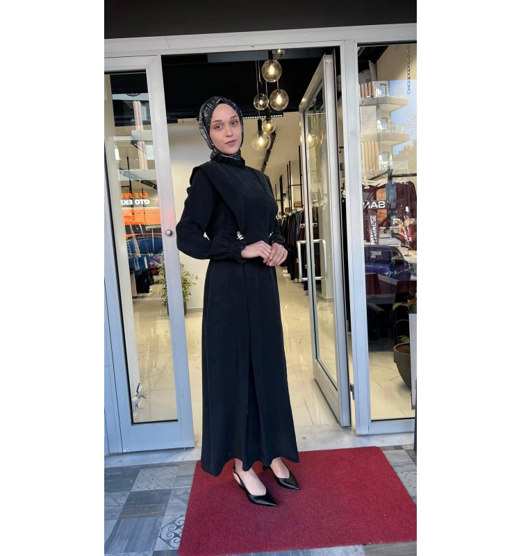 Aksesuar Detaylı Cupro Elbise T26Y-4014