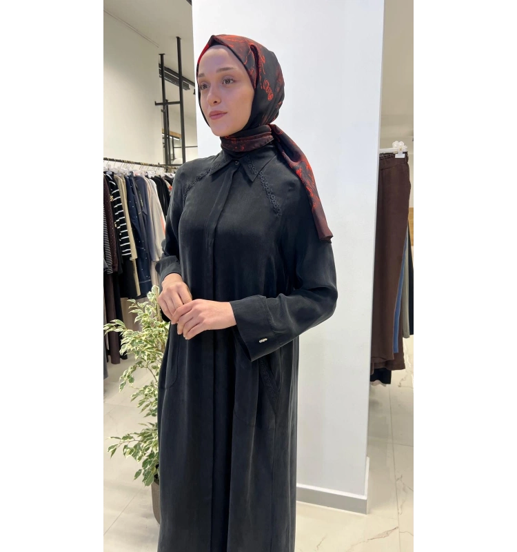 Nakış Detaylı Cupro Kap T26Y-8003