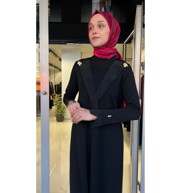 Yaka ve Bilek Detaylı Triko Elbise T26Y-4003