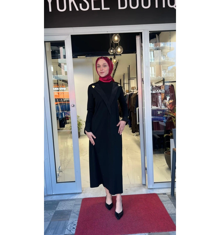 Yaka ve Bilek Detaylı Triko Elbise T26Y-4003