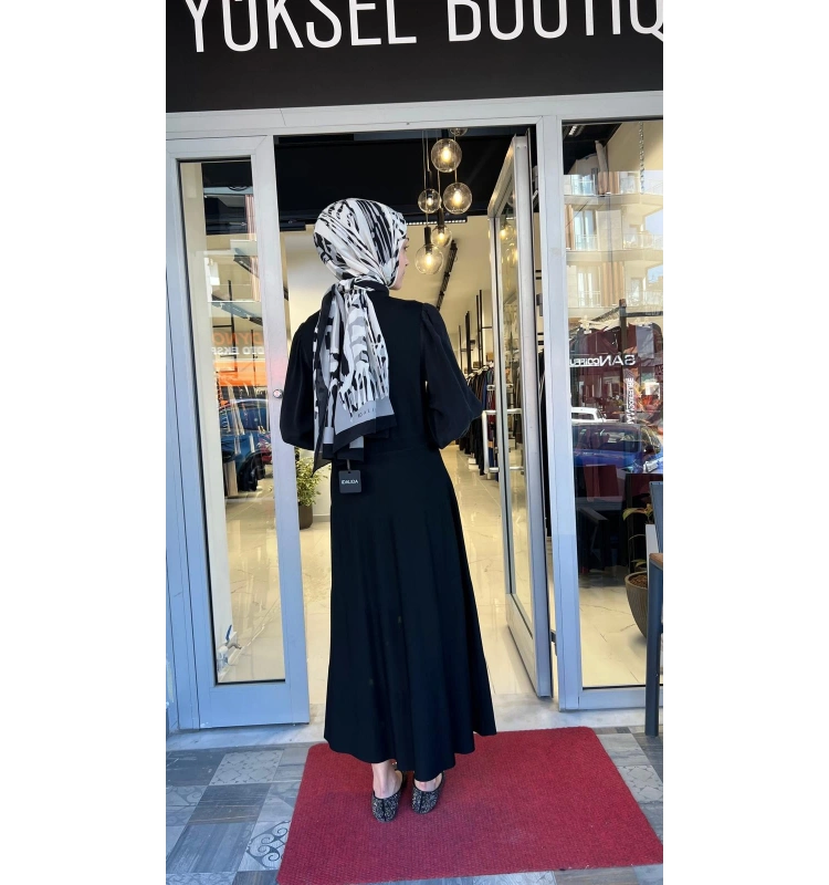 Kolları Cupro Triko Elbise T26Y-4016