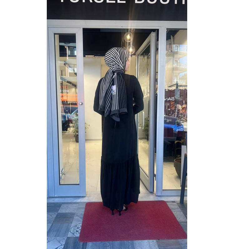 Önü Dantelli Cupro Elbise T26Y-4027