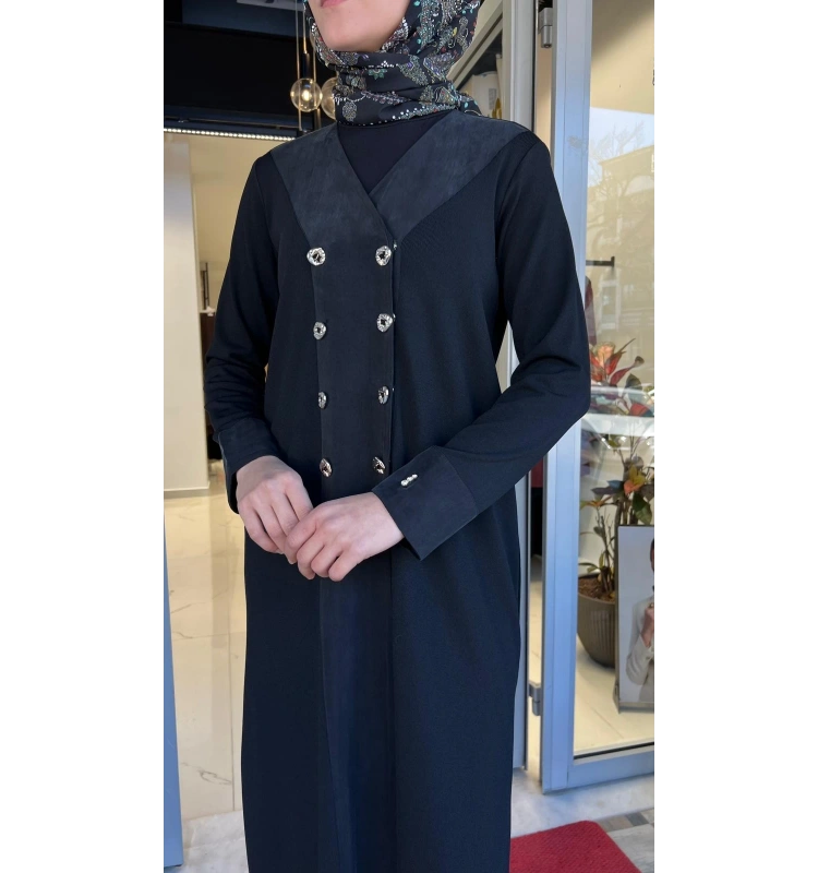 Kruvaze Yaka Cupro Detaylı Triko Hırka T26Y-9004