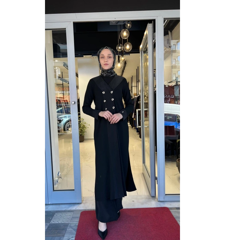 Kruvaze Yaka Cupro Detaylı Triko Hırka T26Y-9004