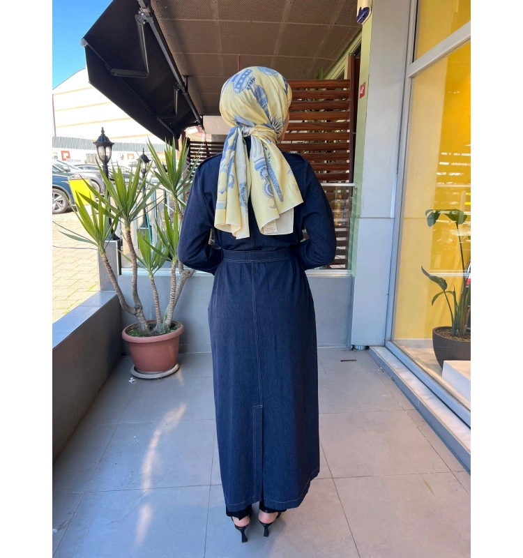 Düz Renk Denim Trençkot T26Y-8000