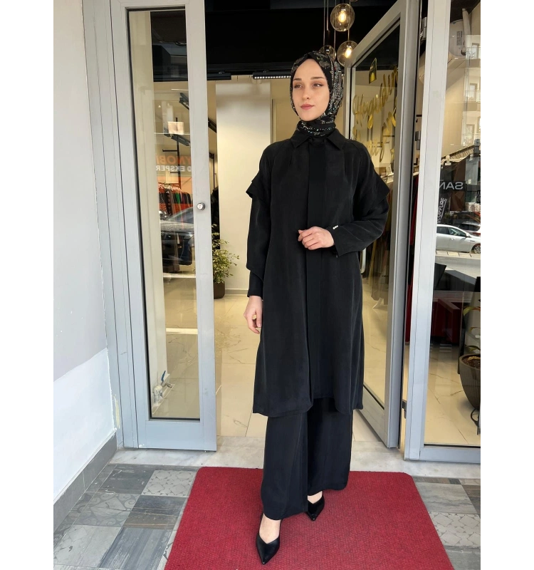 Kol Detaylı Cupro Kap T26Y-8007