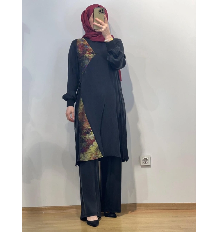 Almarwah Black Pantolonlu Takım 25Y-202717
