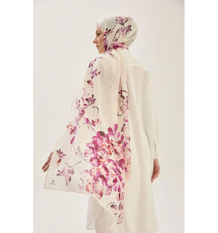 Helya Krep İpek Şal 70x190cm