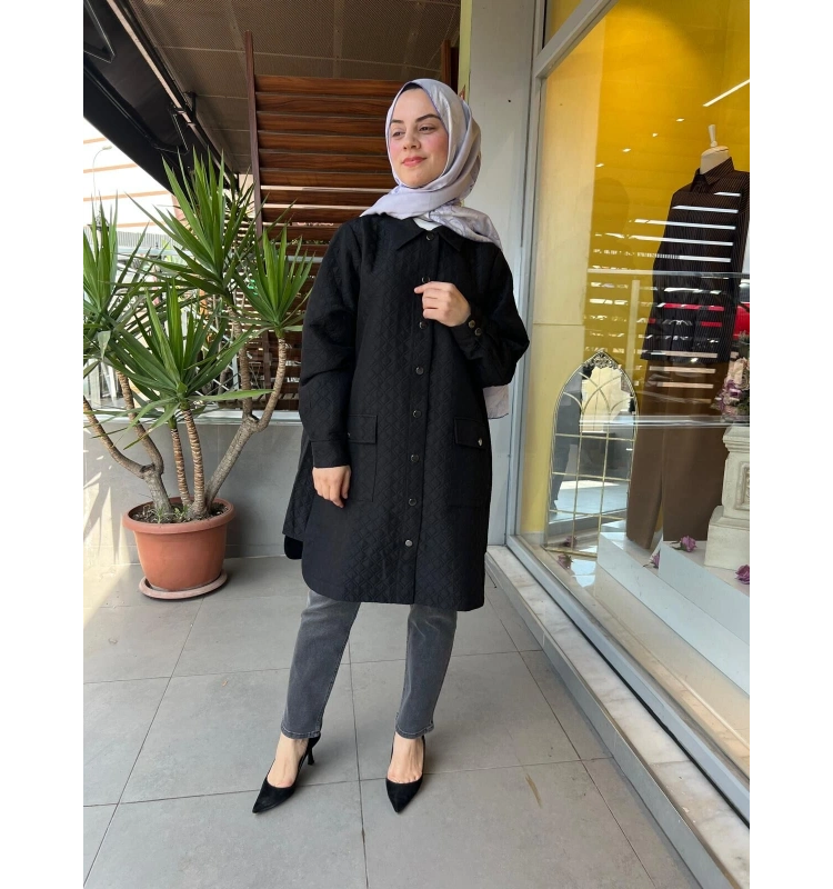 İnvee Kapitone Uzun Gömlek 6879