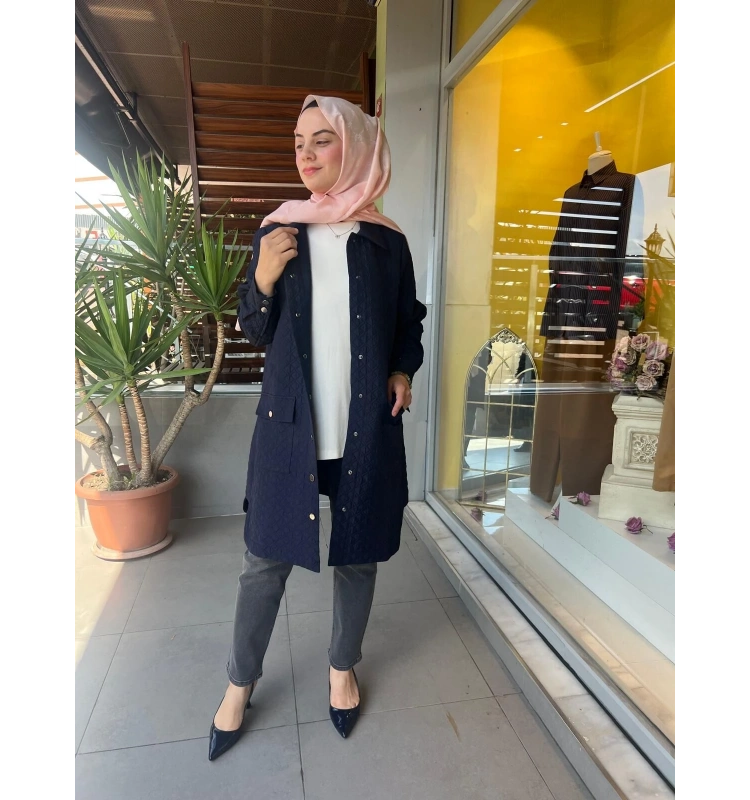 İnvee Kapitone Uzun Gömlek 6879