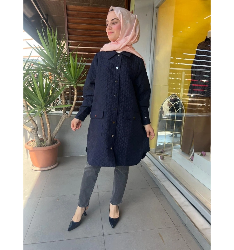 İnvee Kapitone Uzun Gömlek 6879