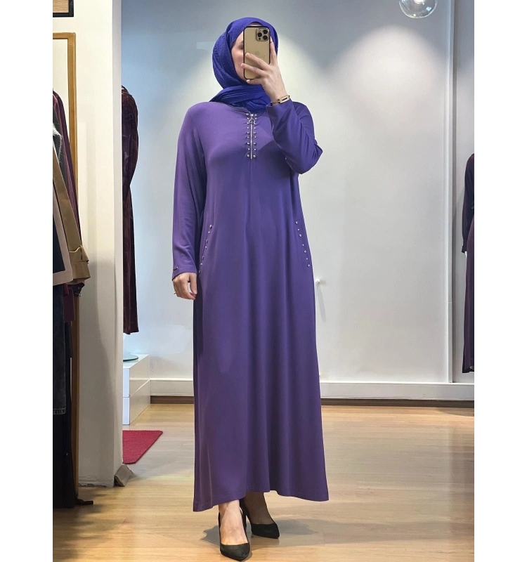 İnvee Taş Detaylı Elbise 6937