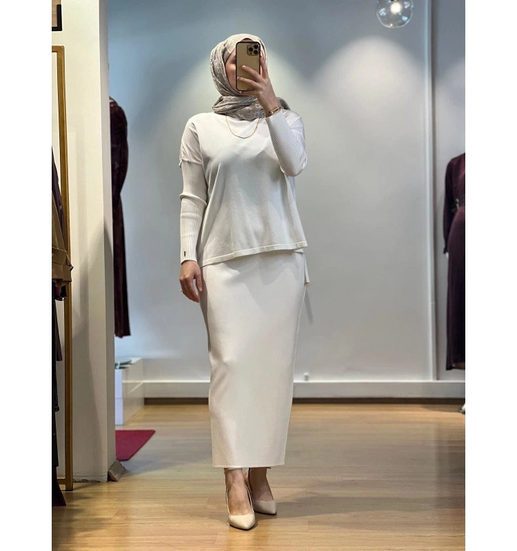 İnvee Triko Kalem Etek 5685