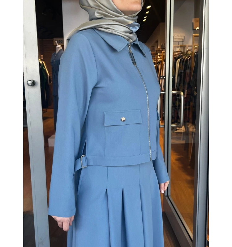 Jamıla Sarah Kısa Ceketli Pantolon Etek Takım SS24-9014