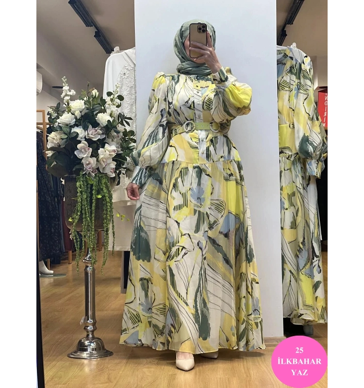 Jamıla Sarah Mehtap Elbise SS25-3089