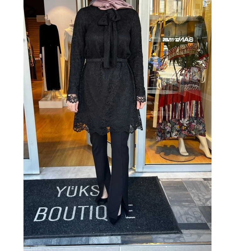 Jamıla Sarah Önü Bağlamalı Dantel Tunik SS24-2022