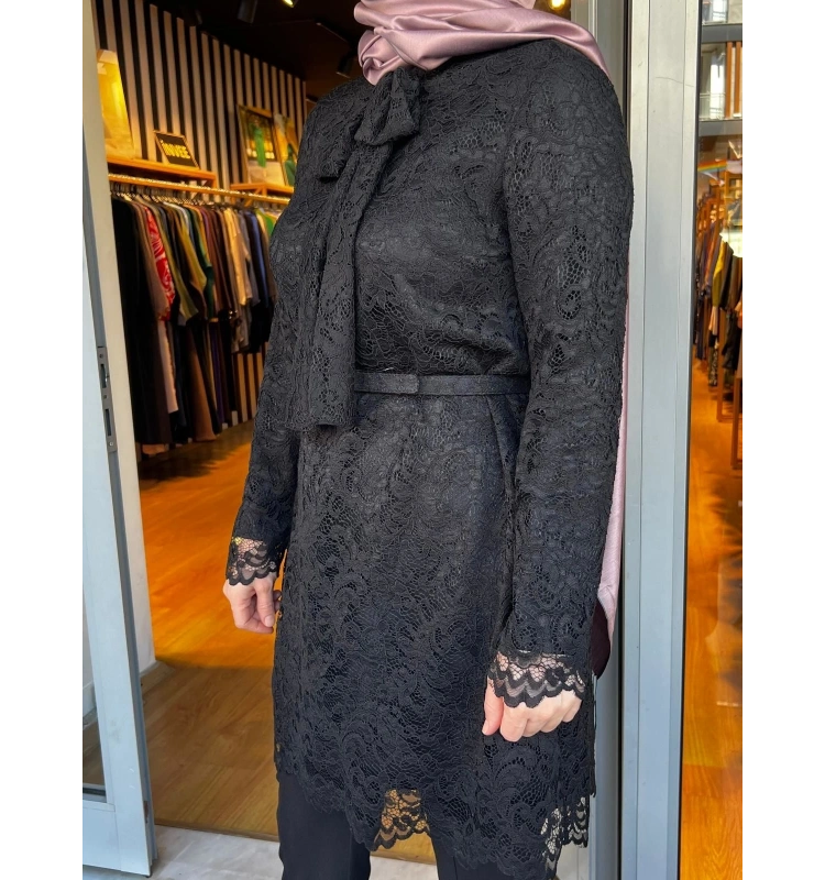 Jamıla Sarah Önü Bağlamalı Dantel Tunik SS24-2022