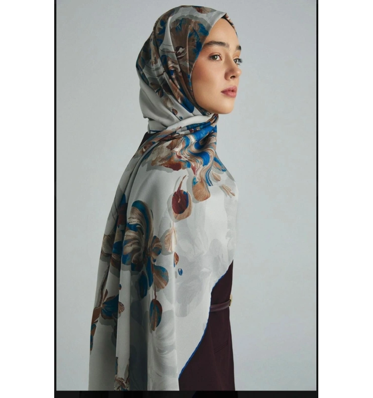 Kehribar Krep İpek Şal 70x190cm