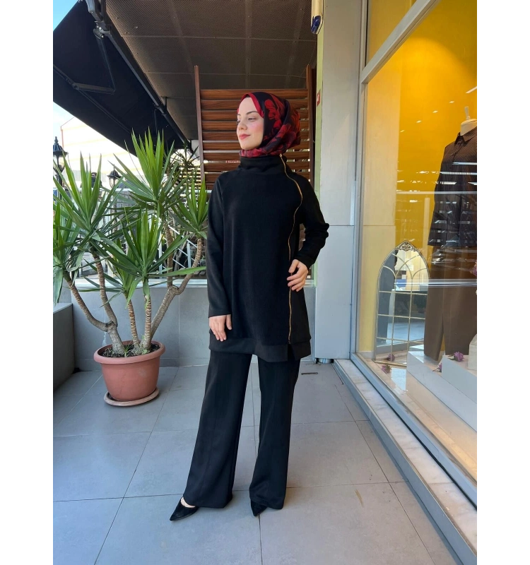 Mascara Bir Yanı Fermuarlı Bluz 56MK2103