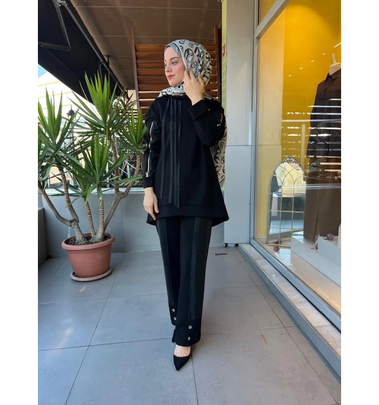 Mascara Kolları Fermuarlı Bluz 56MK2122