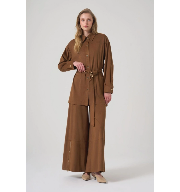 Mascara Kuşaklı Gömlek 56MK2108