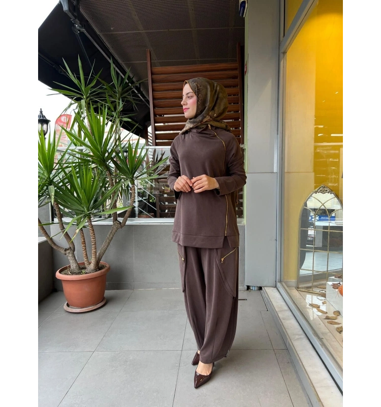 Mascara Yanı Fermuarlı Tunik 56MK2155