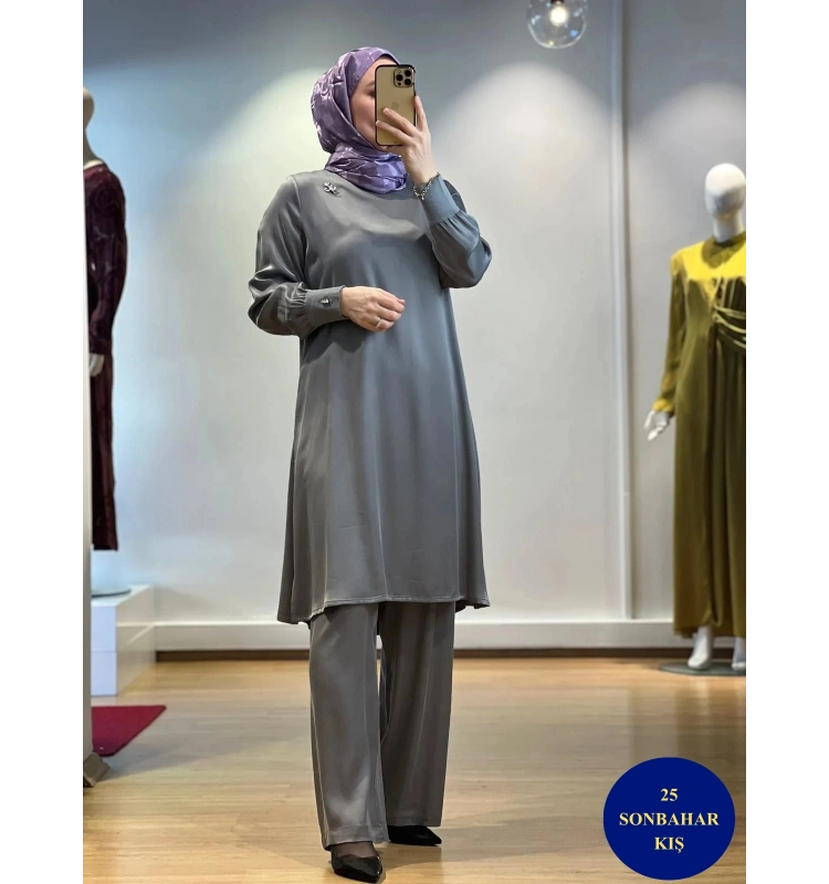 MissDalida A Kesim Cupro Tunik T25K-6004