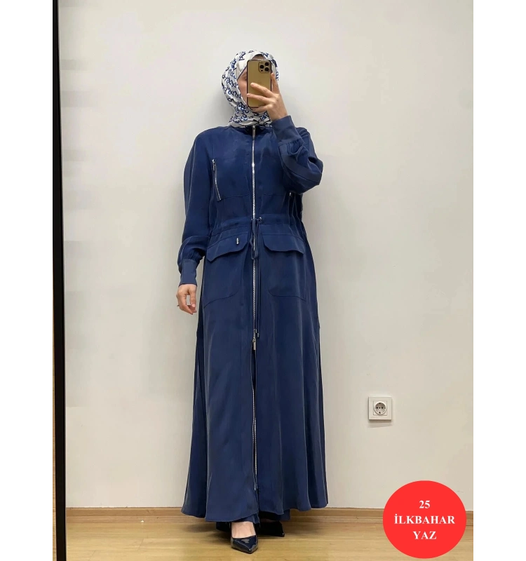 MissDalida Beli Büzgülü Cupro Ferace T25Y-8013