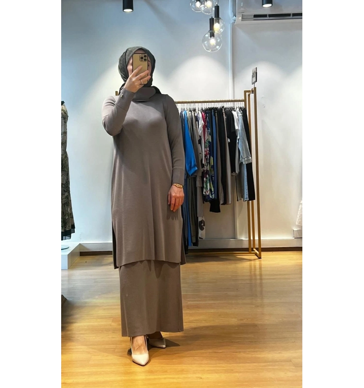 MissDalida Boğazlı Yaka Uzun Elbise T25K-4004