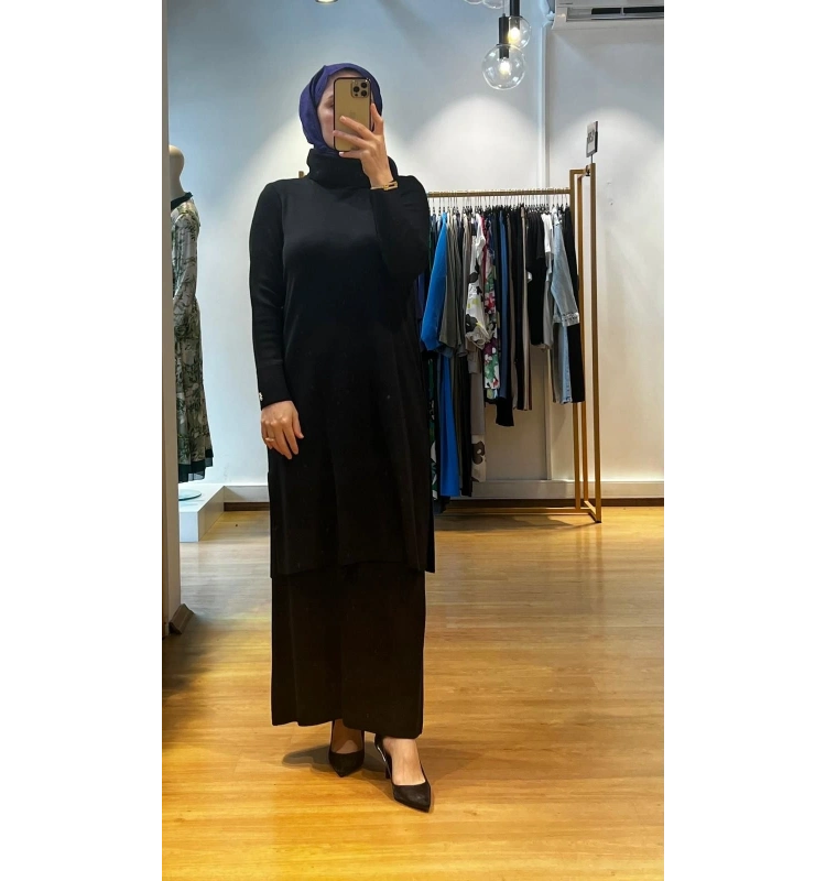 MissDalida Boğazlı Yaka Uzun Elbise T25K-4004