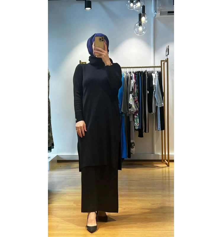 MissDalida Boğazlı Yaka Uzun Elbise T25K-4004