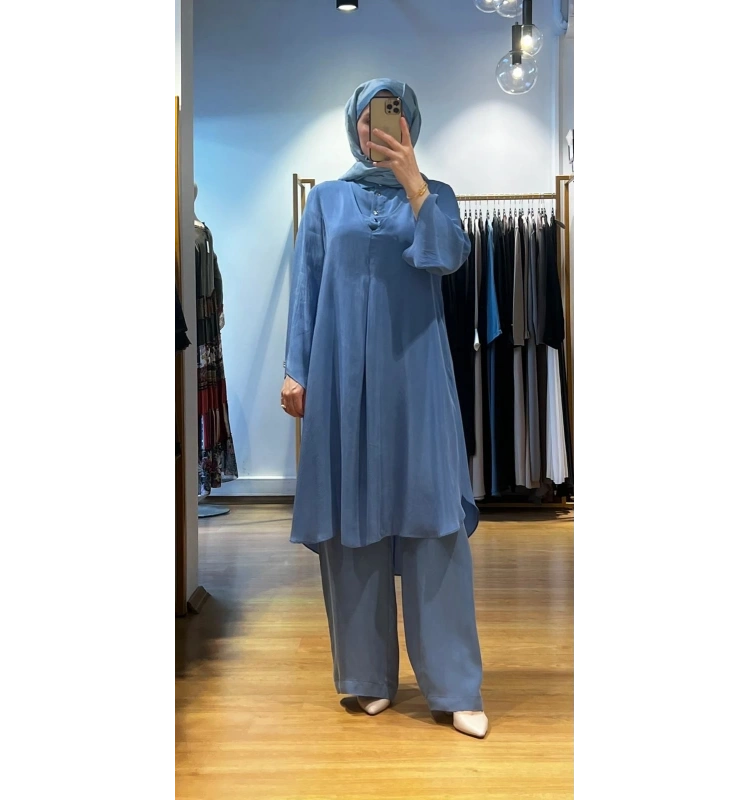 MissDalida Bol Paça Cupra Pantolon T24Y-7005