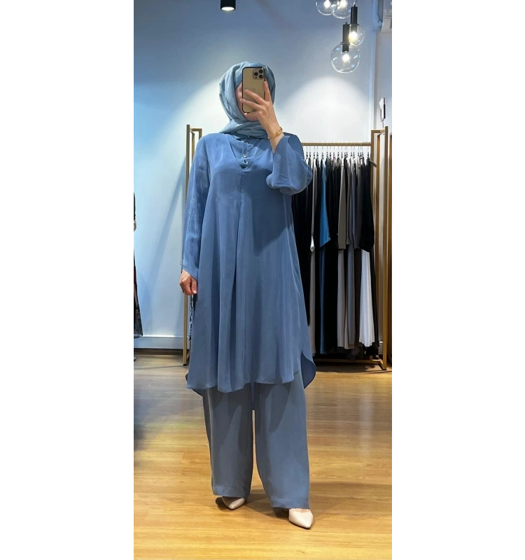 MissDalida Bol Paça Cupra Pantolon T24Y-7005