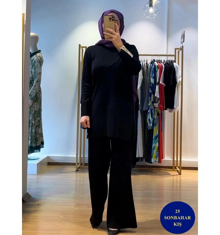 MissDalida Bol Paça Triko Pantolon T25K-7001